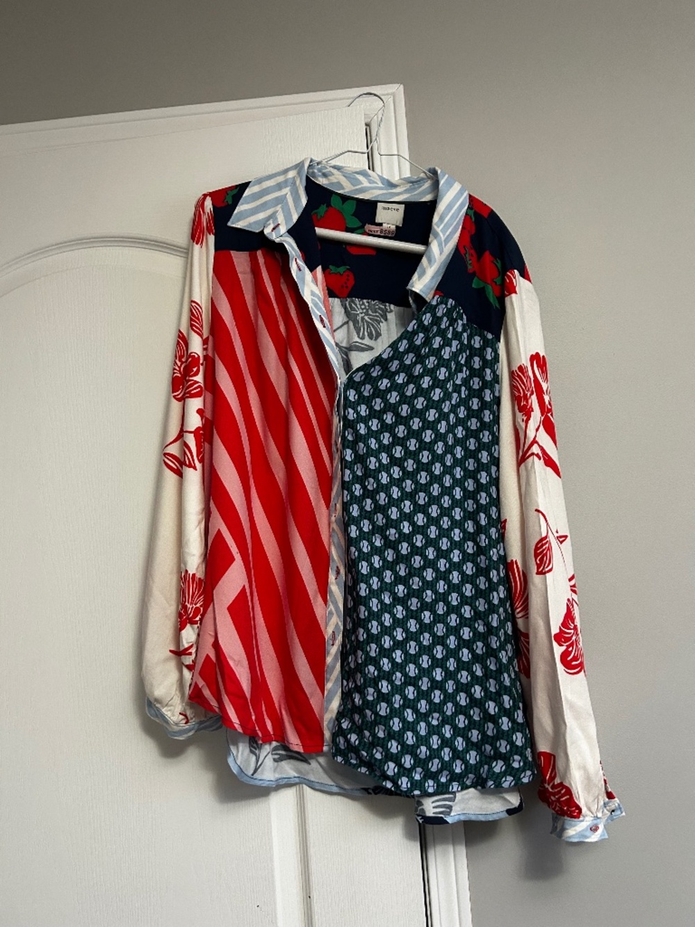 Anthropologie button up blouse plus size